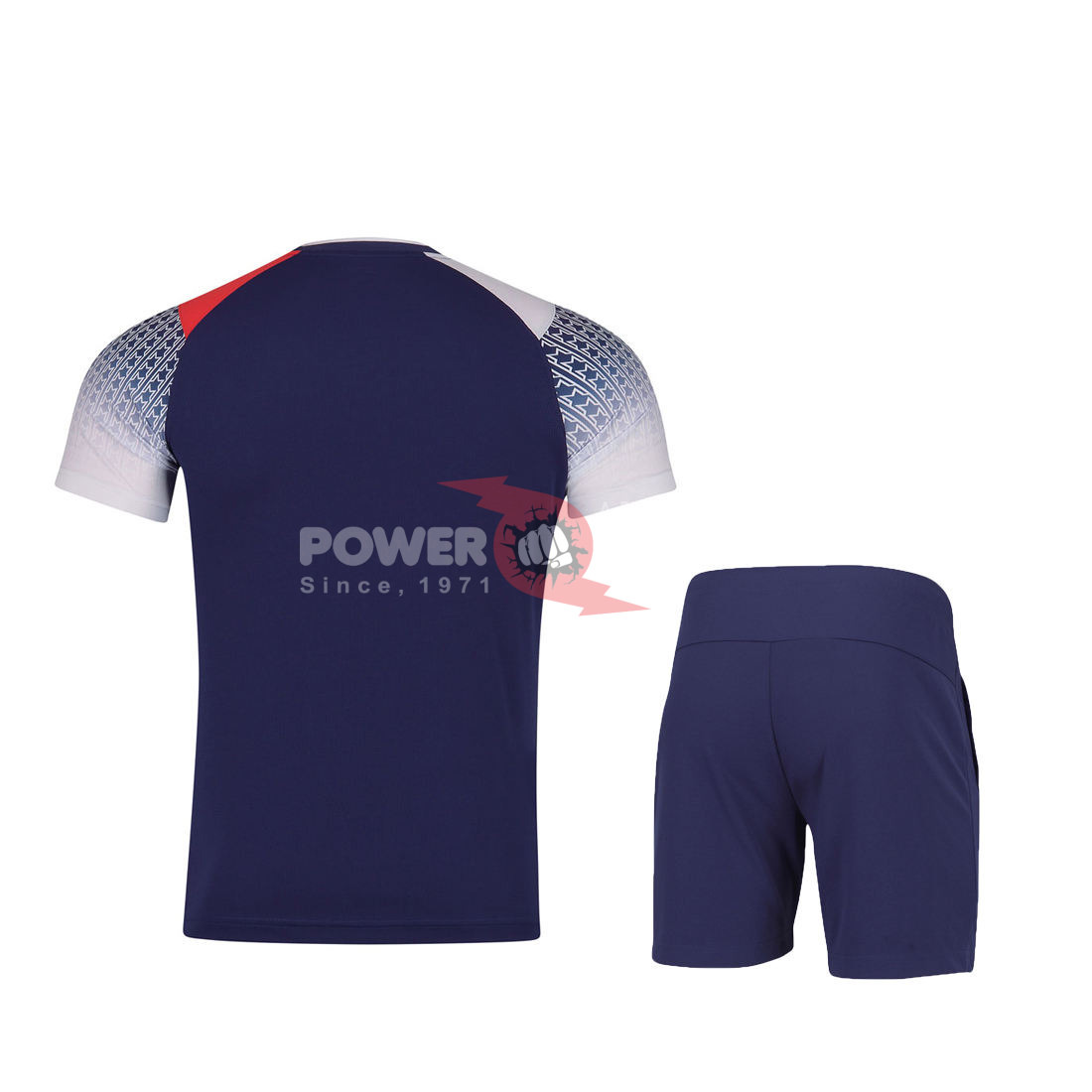 Power Punch Wholesale New Sublimated Tennis T Shirts and Shorts Sublimated Polyester Breathable - Angle 2