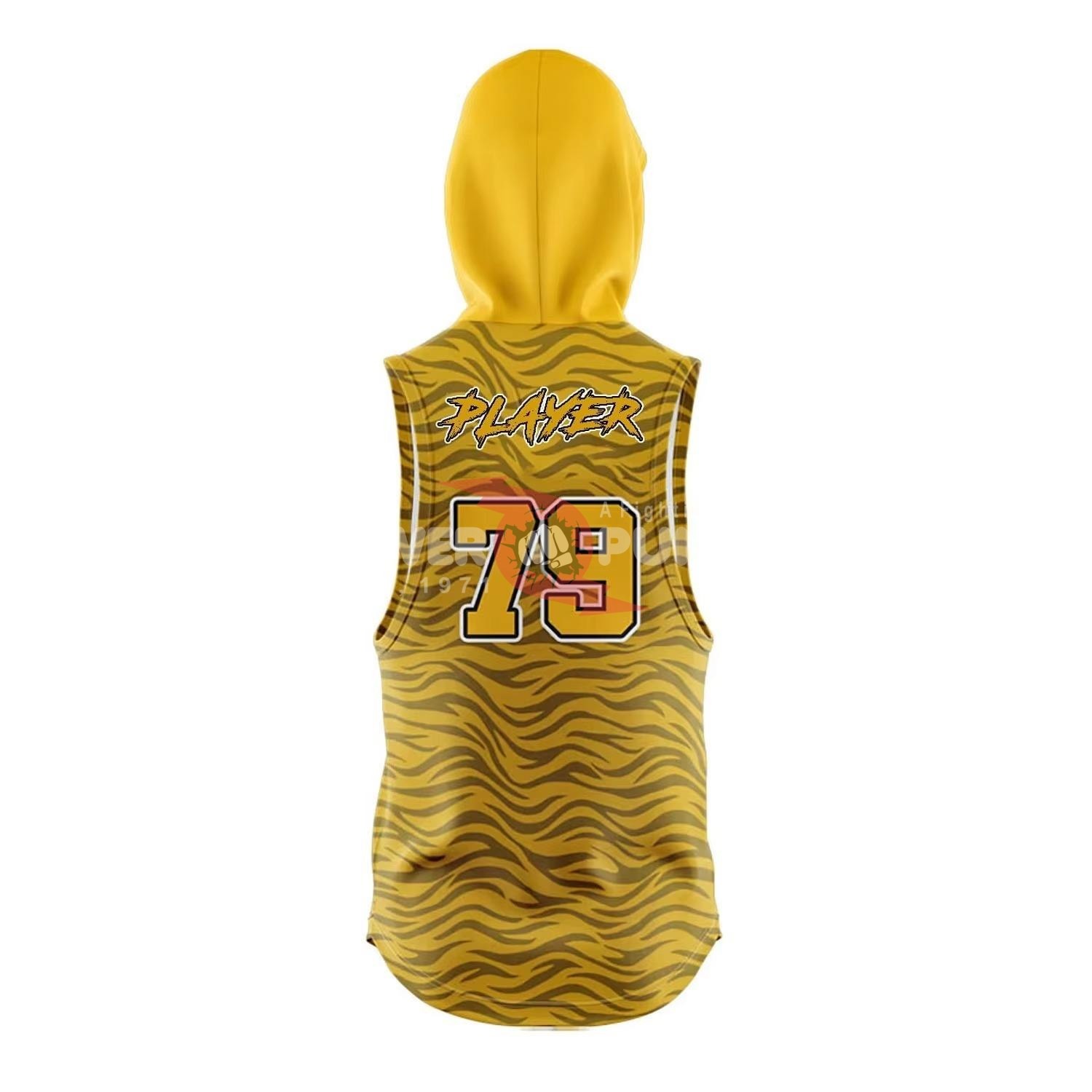 Power Punch Custom 7V7 Compression Hooded Jerseys Adults Unisex Breathable High Quality Polyest - Angle 4