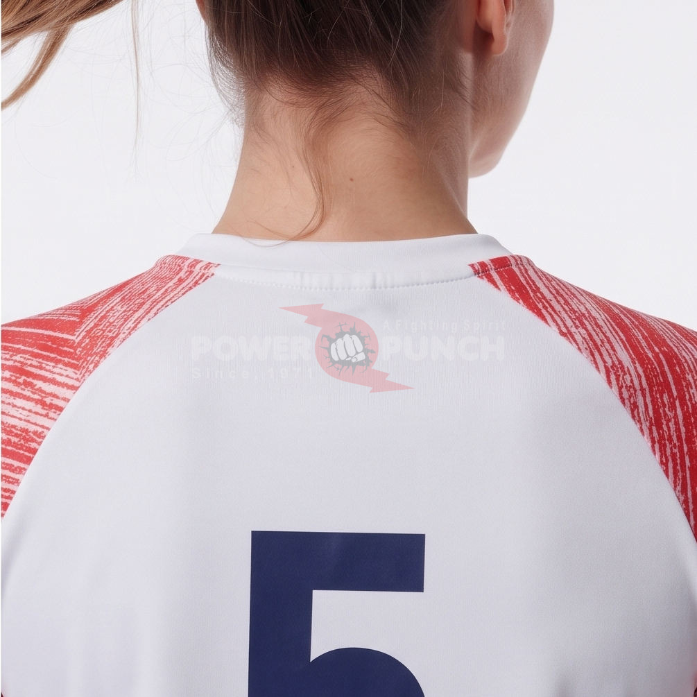 Power Punch Women x27 s Sublimated Volleyball Jersey Short Sleeve Crew Neck Volleyball Tee Shir - Angle 5