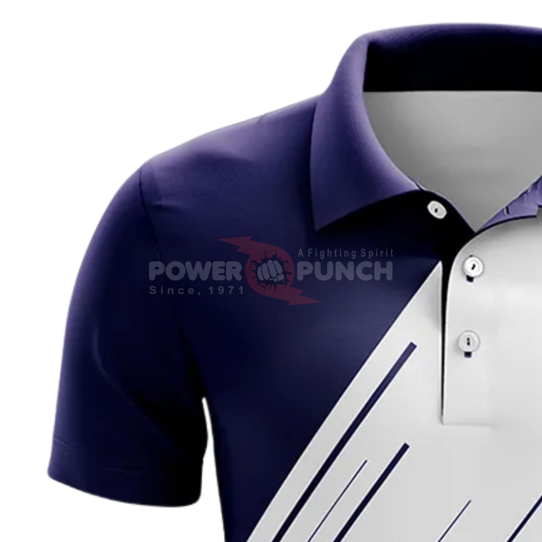 Power Punch Men Customized Breathable Sublimation Cricket Jersey Short Sleeve Sports Shirt Trai - Angle 3