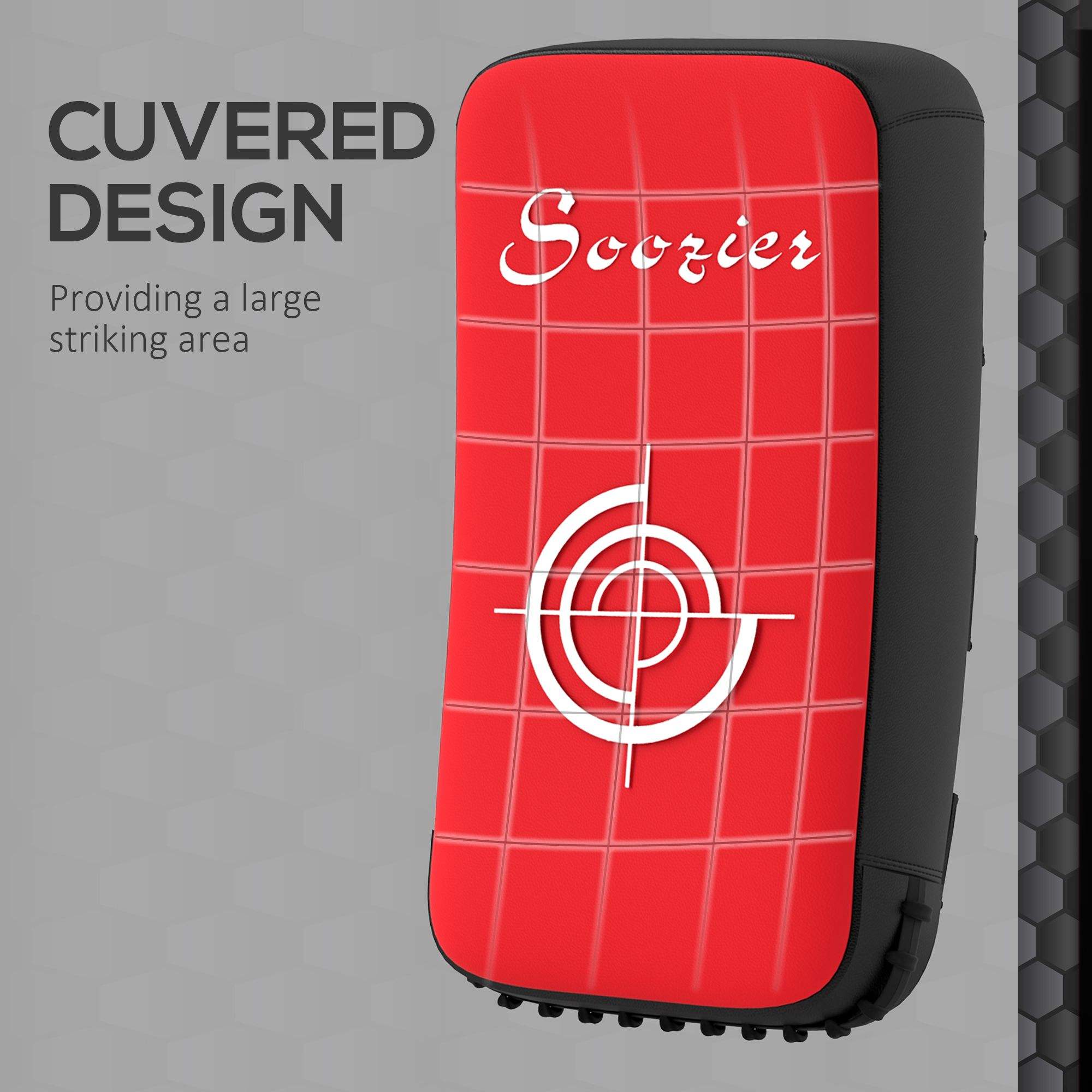 Power Punch "Martial Arts Kick Shield 16.5 in Red for Muay Thai Karate Angle 4