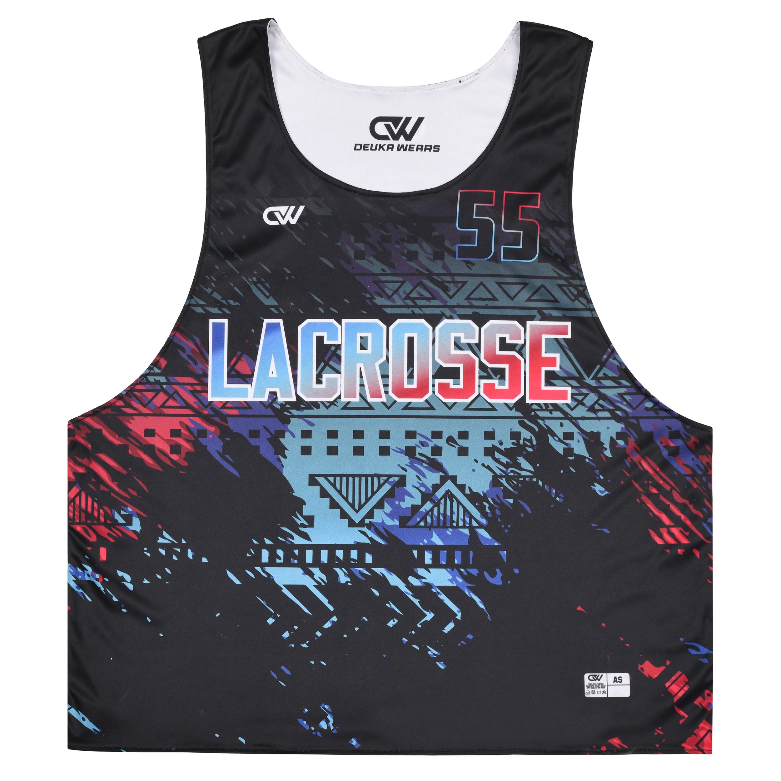 Power Punch OEM Custom Design Sublimated Reversible Lacrosse Pinnie Made With 100 Polyester Mes