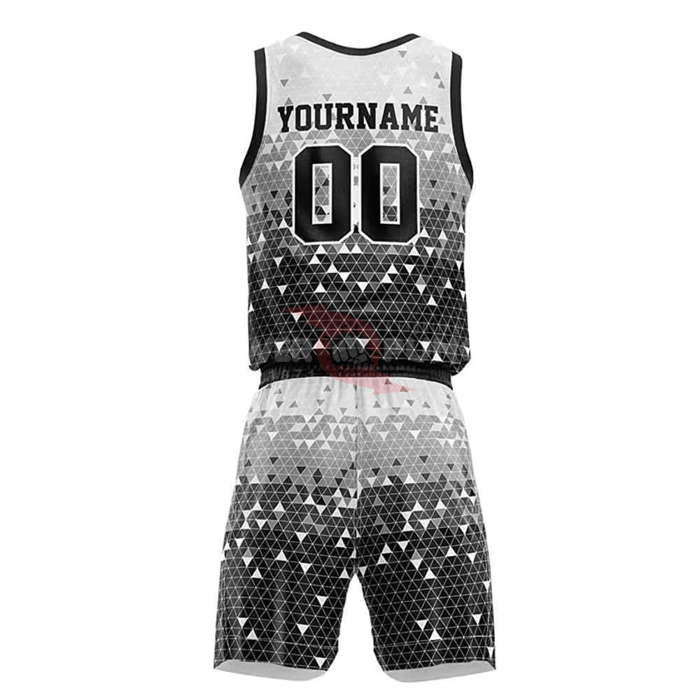 Power Punch Pakistan Custom Made Sleeveless Heat-Transfer Printed 100 Polyester Basketball Unif - Angle 3