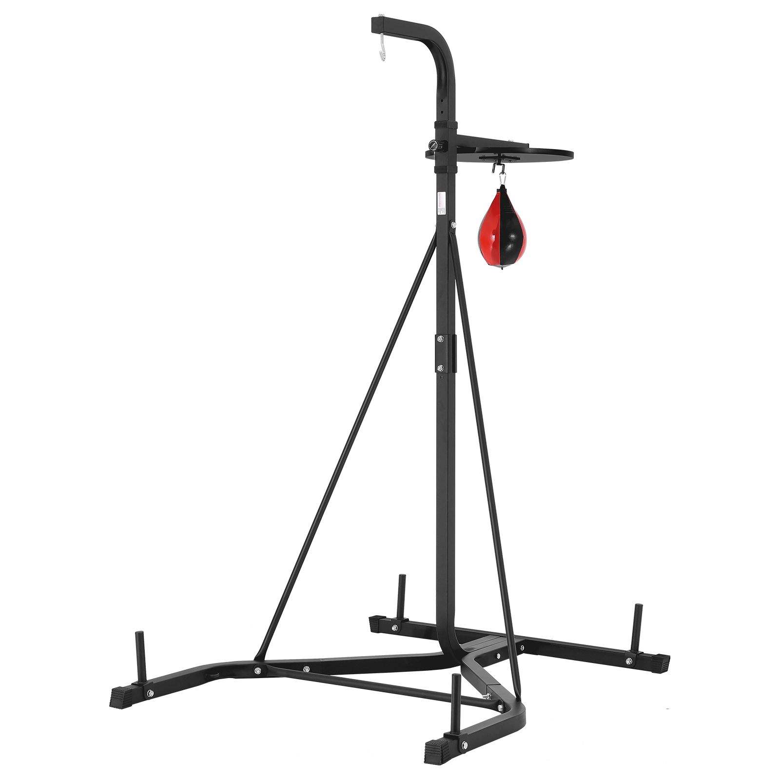 Power Punch 2 in 1 Heavy-Duty Steel Punching Bag Stand Adjustable Height Boxing