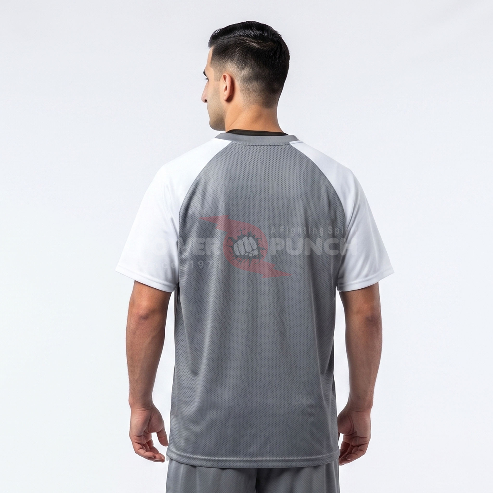 Power Punch Men x27 s Lacrosse Spots Game Jersey V-Neck Men x27 s Lacrosse Jersey Short Sleeve  - Angle 2