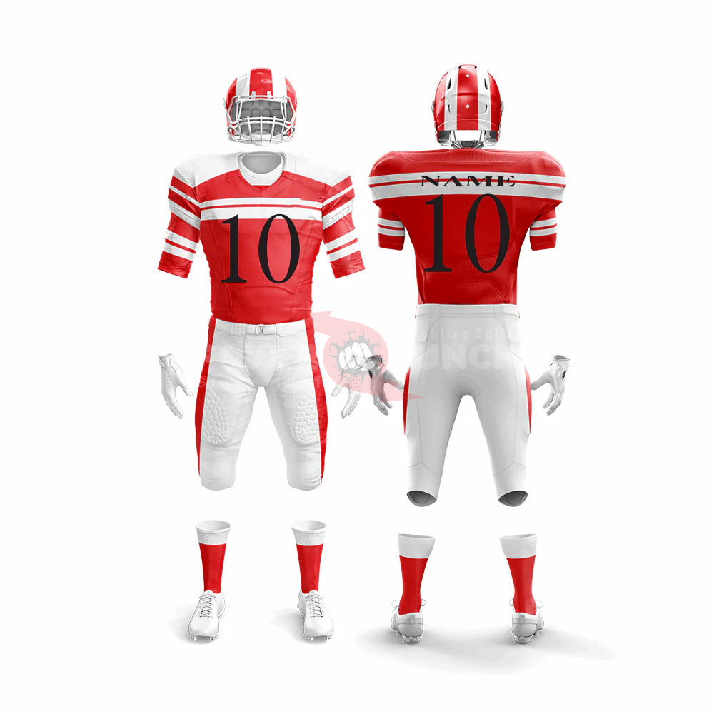 Power Punch OEM High Quality American Football Uniform 100 Polyester Team Solid Color American  - Angle 4