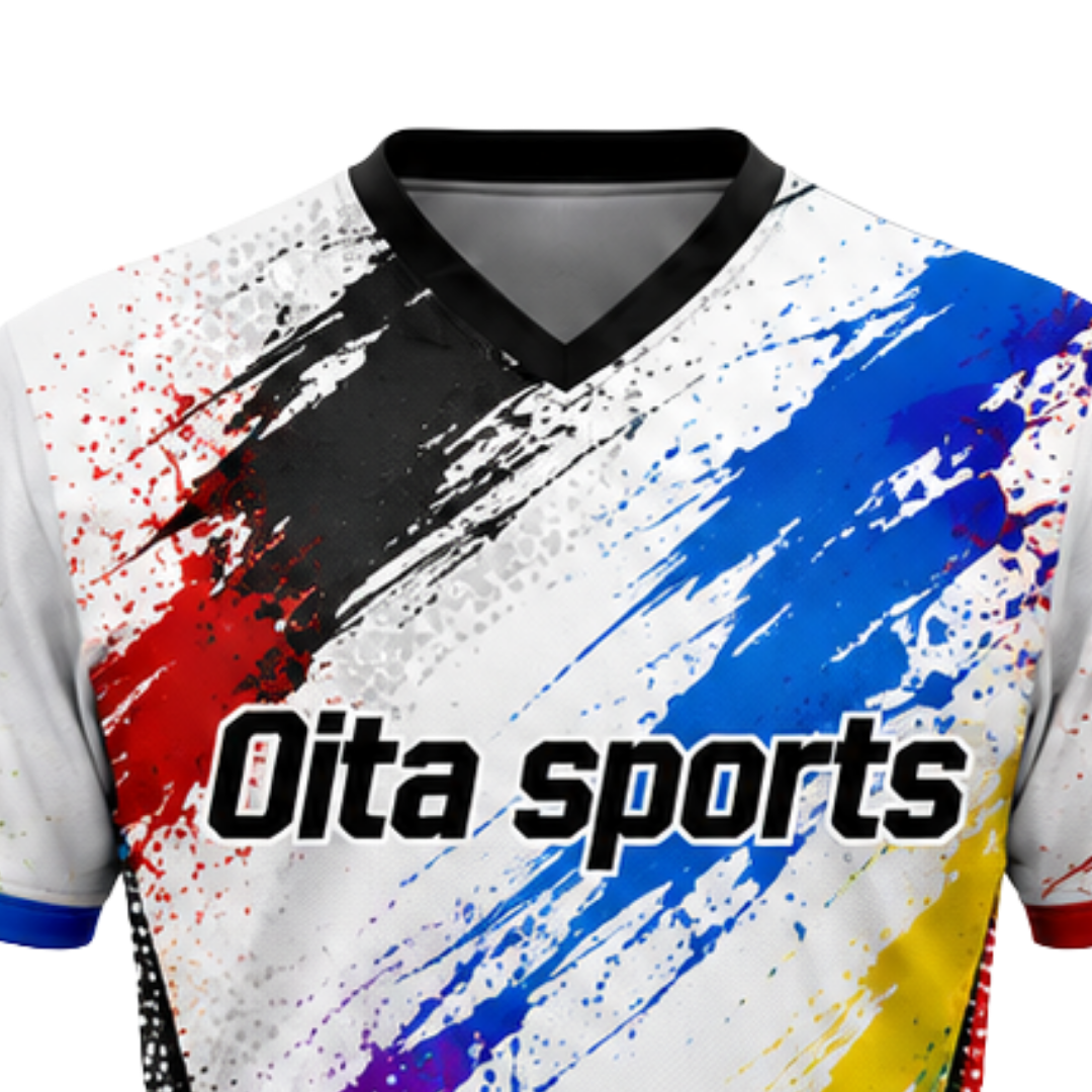 Power Punch Red White Sublimated Volleyball Jersey And Shorts Uniform Full Sleeve Team Sports A - Angle 4