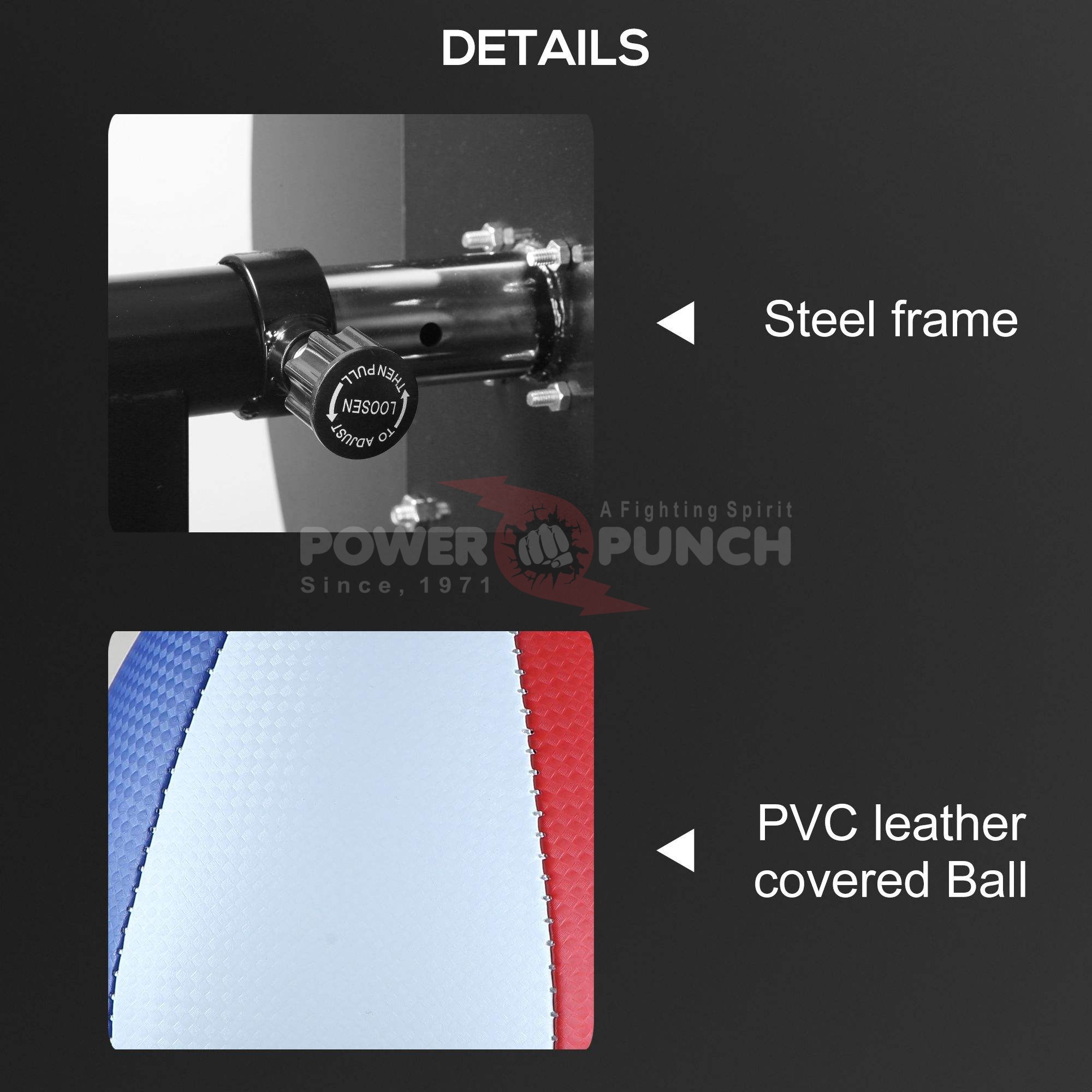Power Punch Adjustable Wall-Mounted Speed Bag Platform for Boxing &amp; MMA Angle 5
