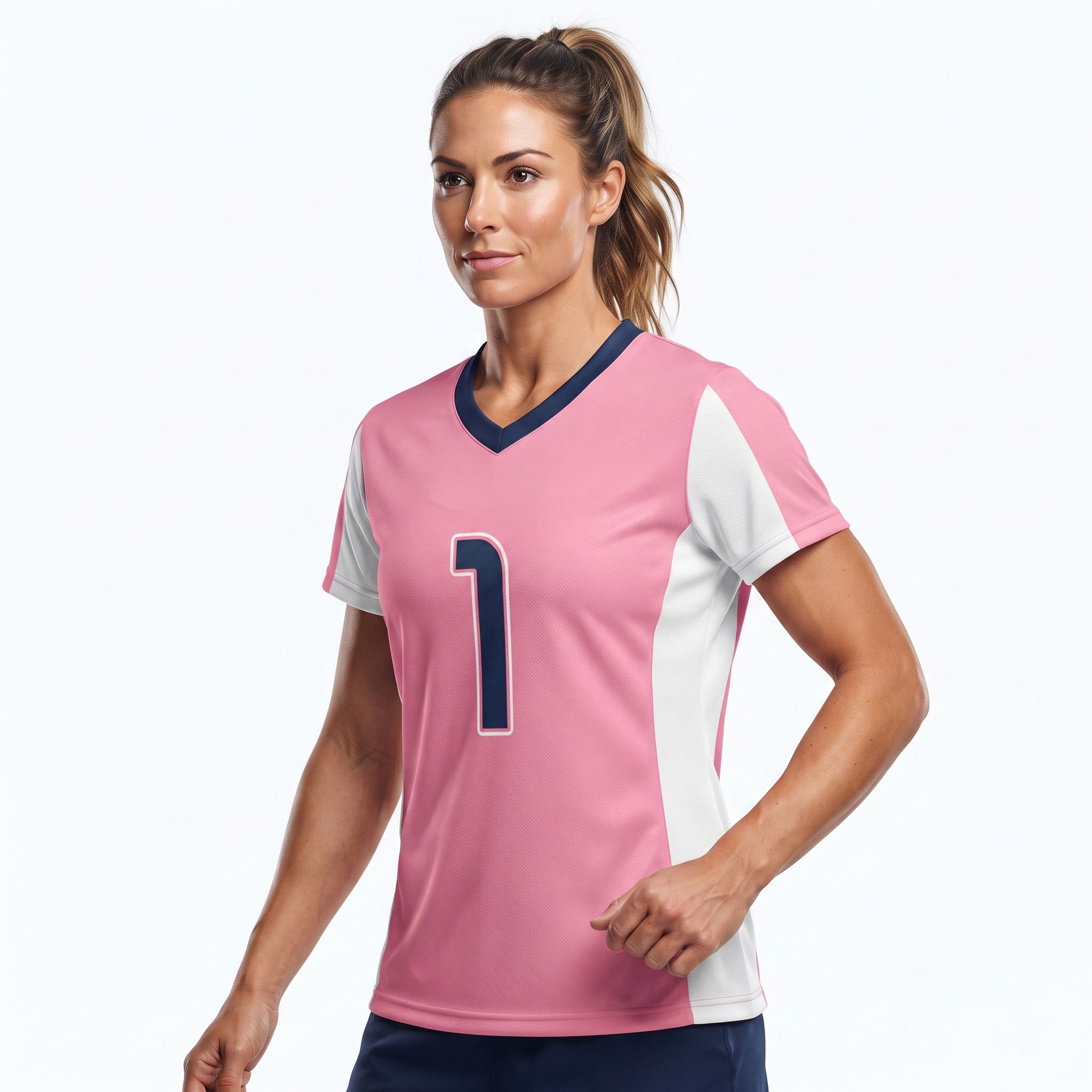 Power Punch Premium Quality Women x27 s Lacrosse Jersey Printed Plus Size V-Neck Short Sleeve 1
