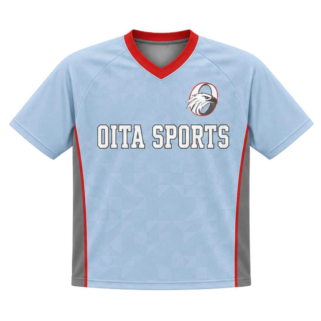 Power Punch Light Blue Contrast Panel Lacrosse Jersey Men x27 s Short Sleeve Athletic Sports Sh