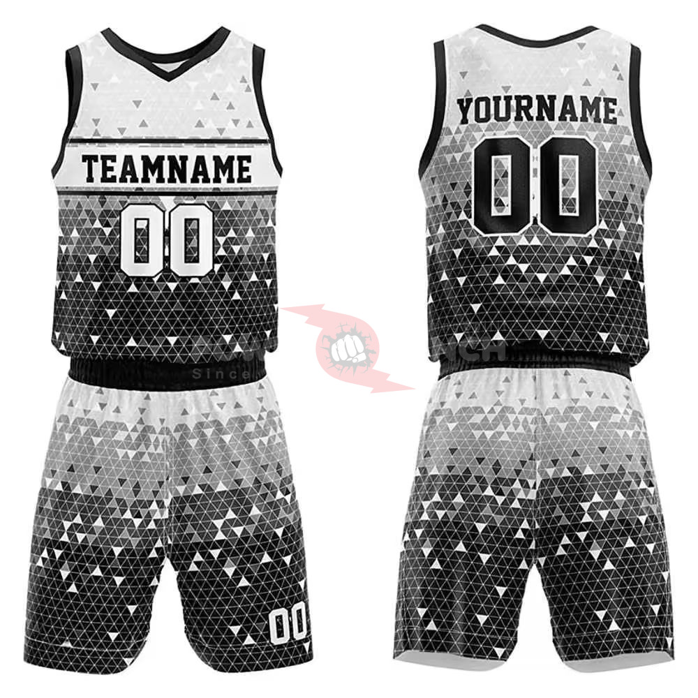 Power Punch Pakistan Custom Made Sleeveless Heat-Transfer Printed 100 Polyester Basketball Unif