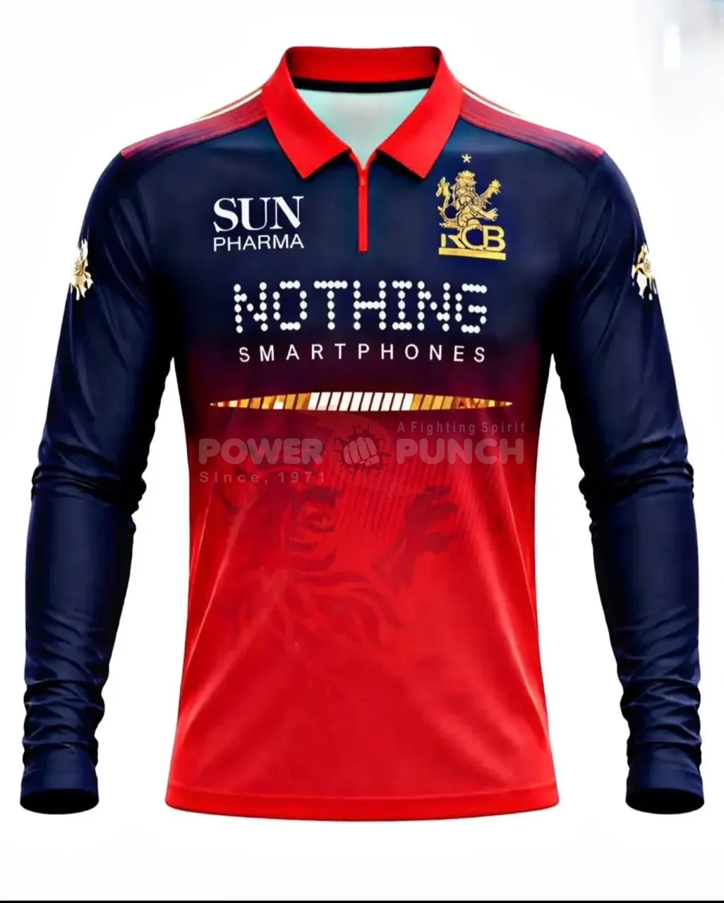 Power Punch RCB IPL Cricket Jersey 2026 Custom Printed Sublimated Polyester Summer Oversized Sp - Angle 2