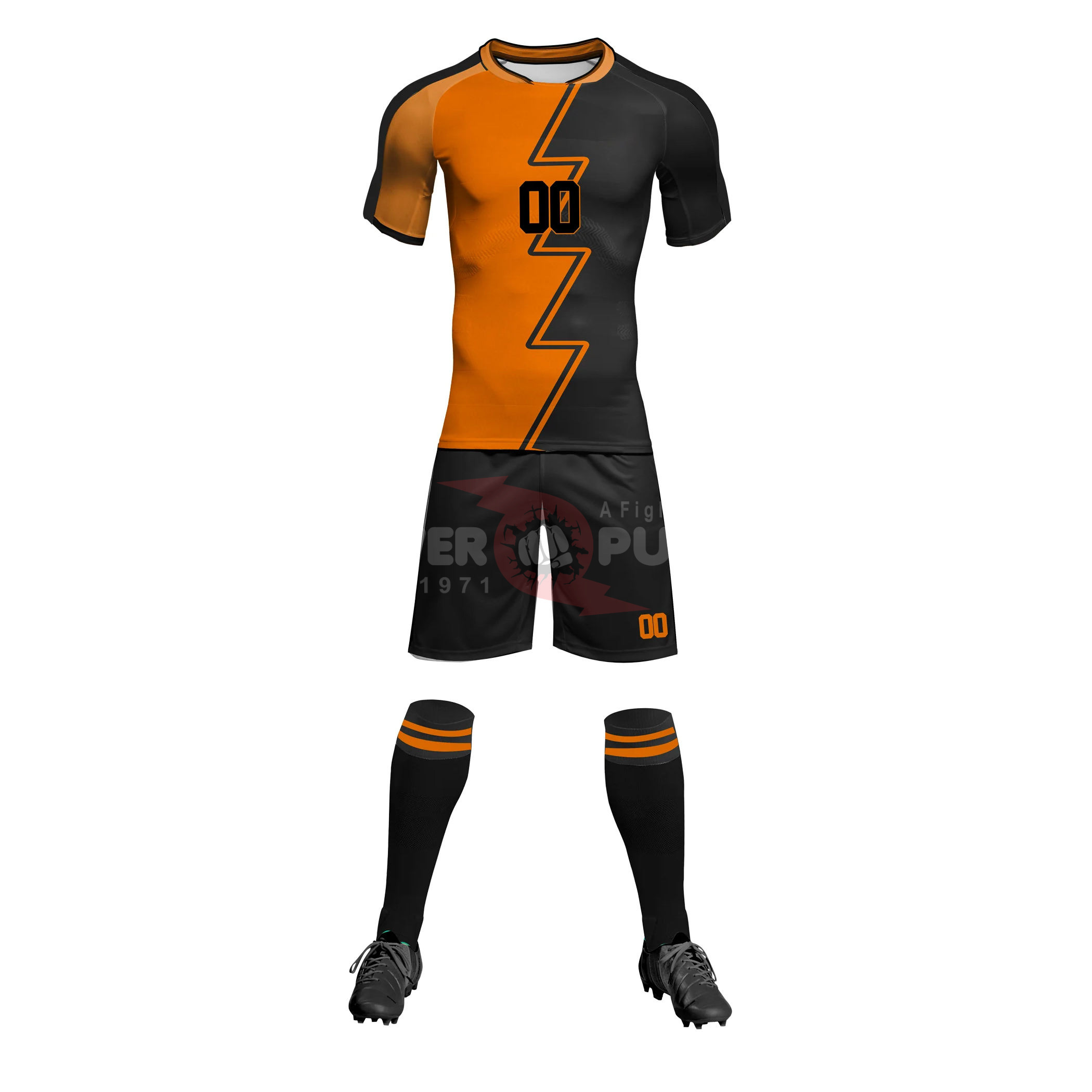 Power Punch Wholesale Soccer Customized Logo Printed soccer T-Shirts And Sublimation Jerssy uni - Angle 3