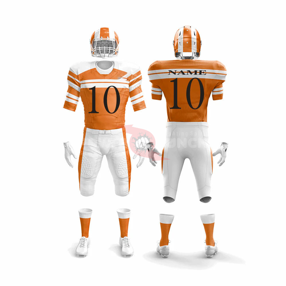 Power Punch OEM High Quality American Football Uniform 100 Polyester Team Solid Color American  - Angle 3