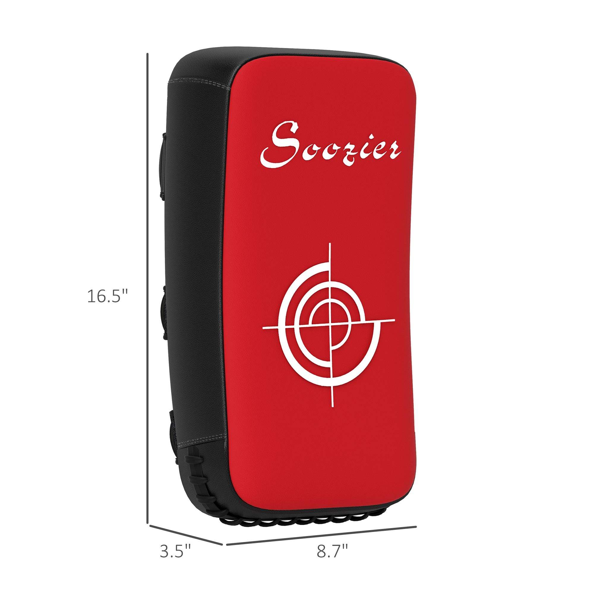 Power Punch "Martial Arts Kick Shield 16.5 in Red for Muay Thai Karate Angle 3