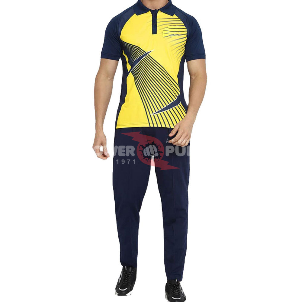 Power Punch New Customized Cricket Uniform With Full Sublimation Patch Logo Design Cricket Kit  - Angle 5