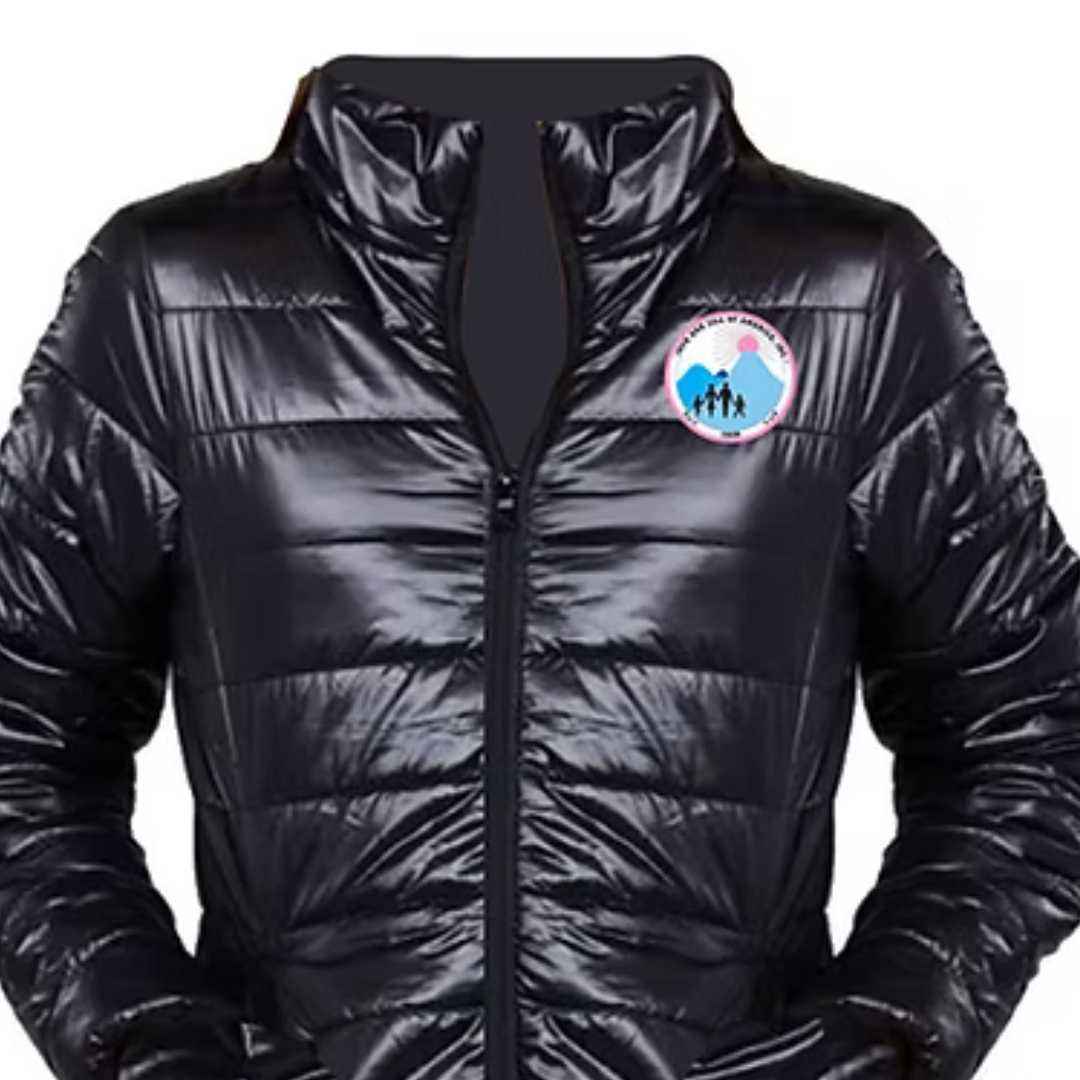 Power Punch Jack and Jill Long Black Packable Jacket Women Lightweight Quilted Puffer Angle 4