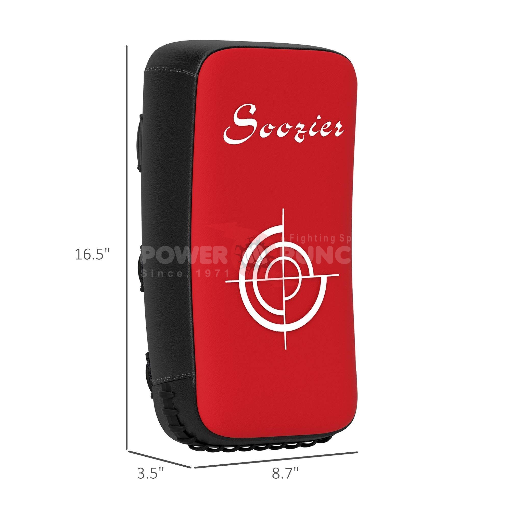 Power Punch 16.5 in Red Muay Thai Kick Shield Punching Pad for Martial Arts Karate Angle 3