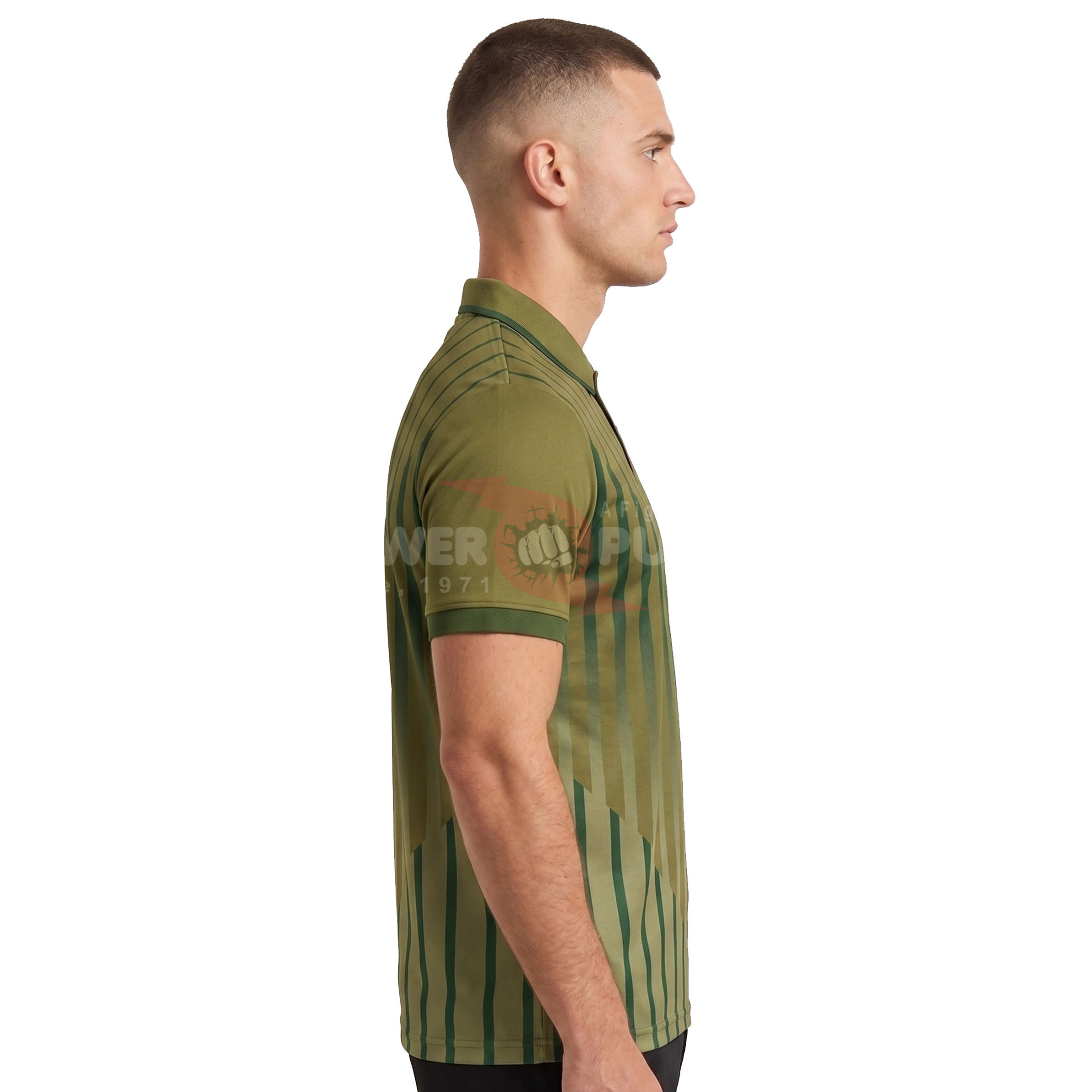 Power Punch Custom Men x27 s Polo Cricket Jersey Manufacturer 100 Polyester Cricket Jersey Men  - Angle 3