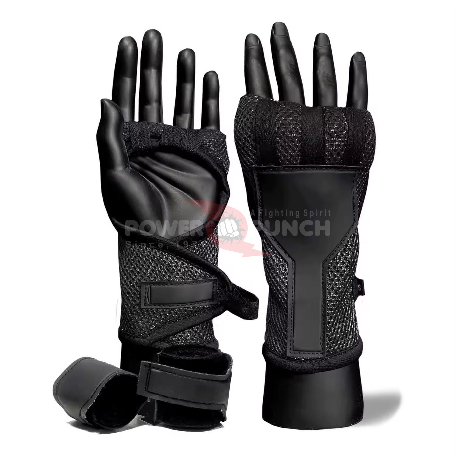Power Punch Custom Gel Padded Gloves Quick Boxing Hand Wraps with Gel Pad Inner Angle 2