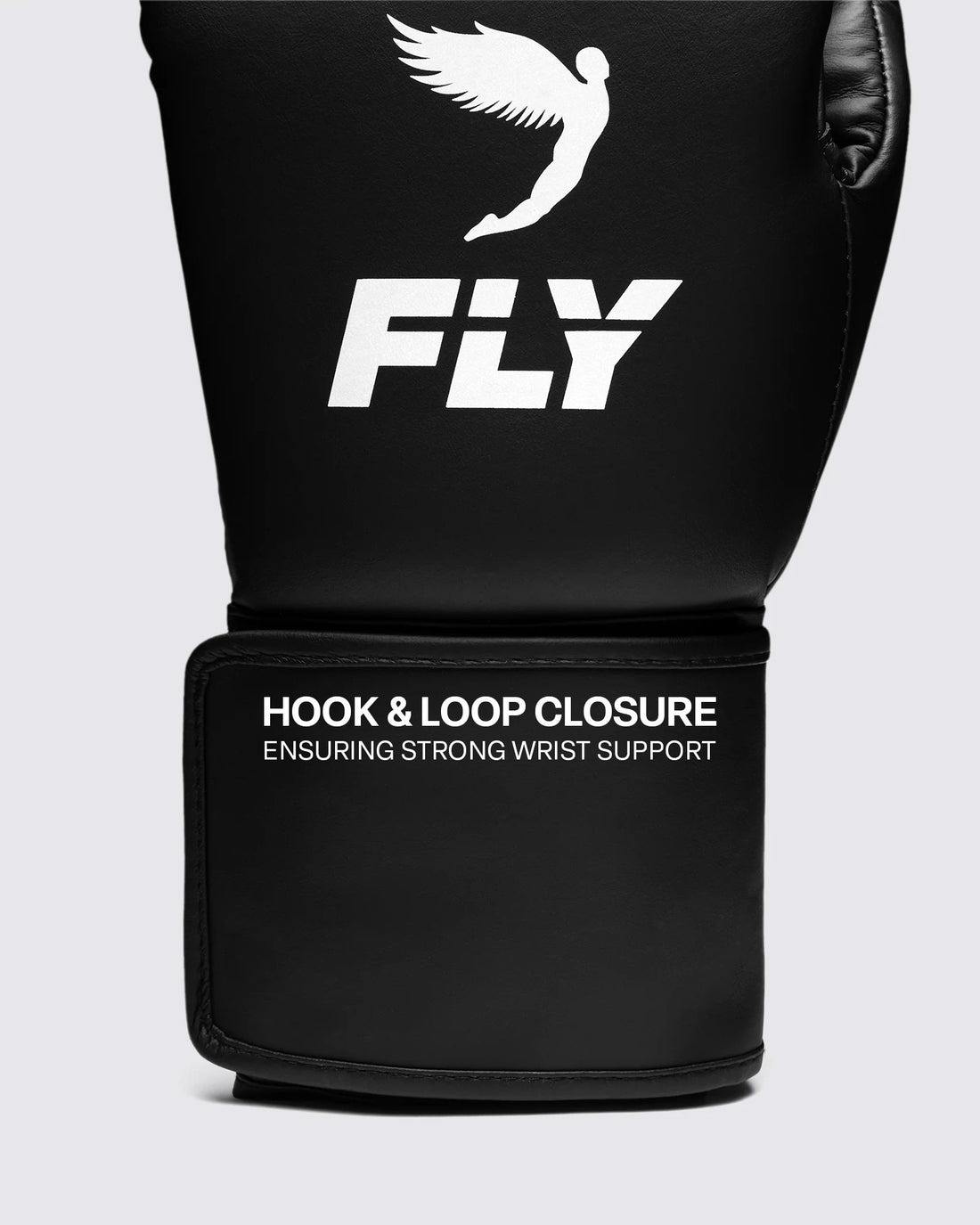 Power Punch RTS Black Fly Boxing Gloves High Quality Genuine Cowhide Leather Custom Angle 3