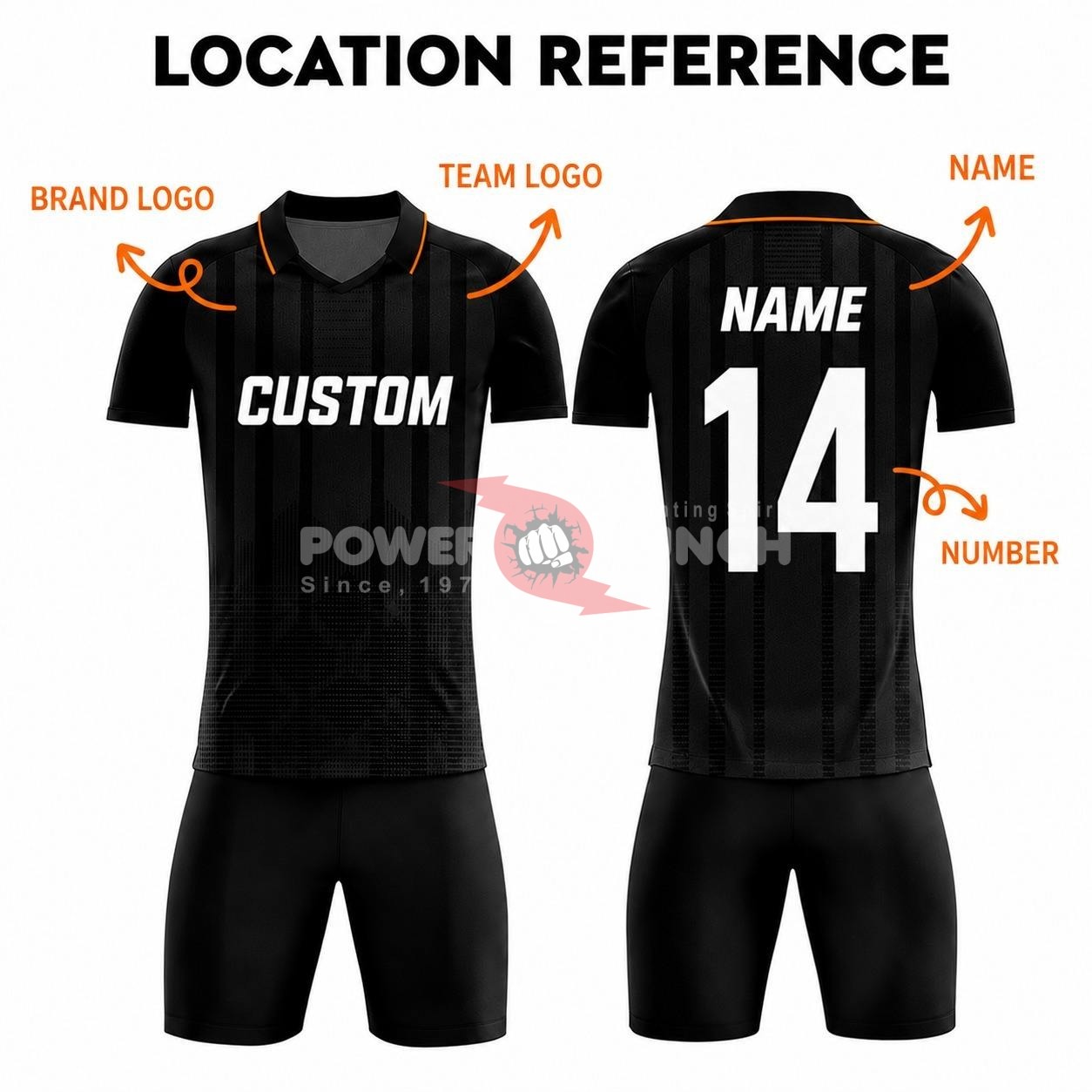 Power Punch Custom Personalized Retro Football Shirts Men High Quality Soccer Football Uniform - Angle 2