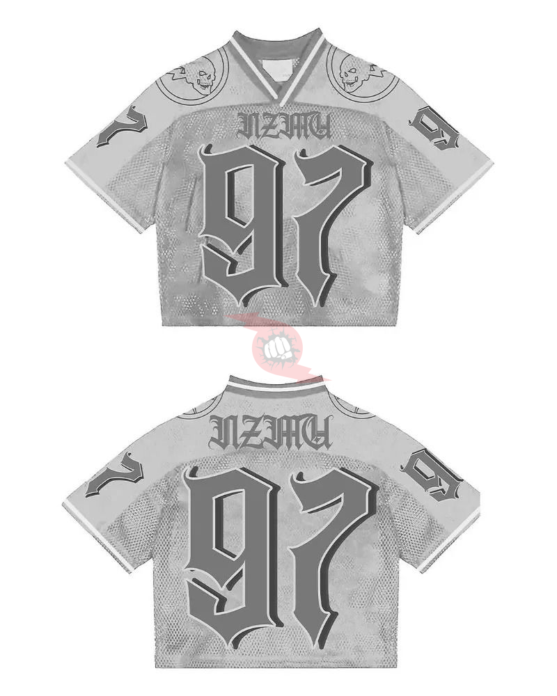 Power Punch High Quality Custom Quick Dry V-Neck Football Jersey Polyester Soccer Shirts Croppe - Angle 3