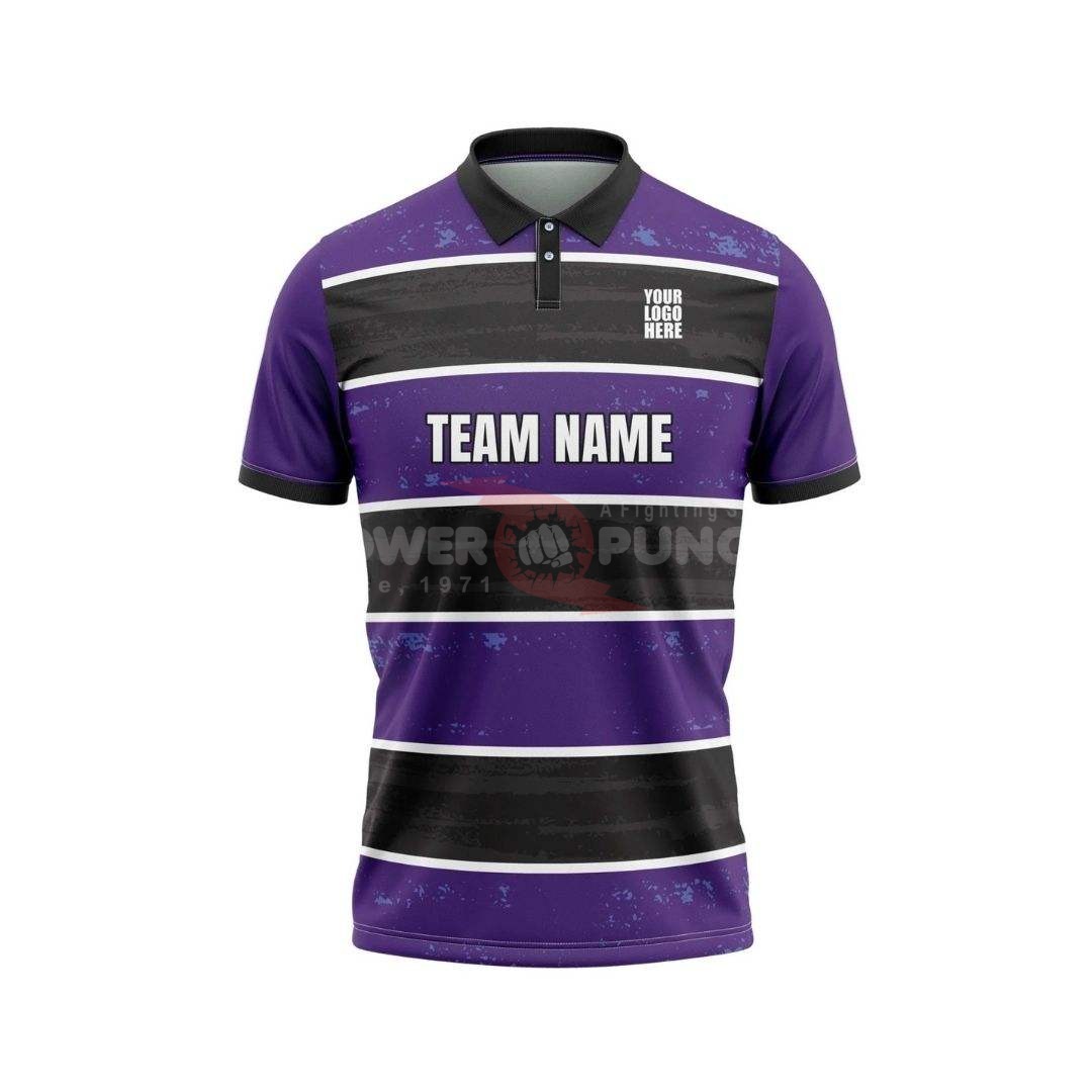 Power Punch Durable Purple Striped Performance Breathable Moisture Wicking Athletic Teamwear Cr