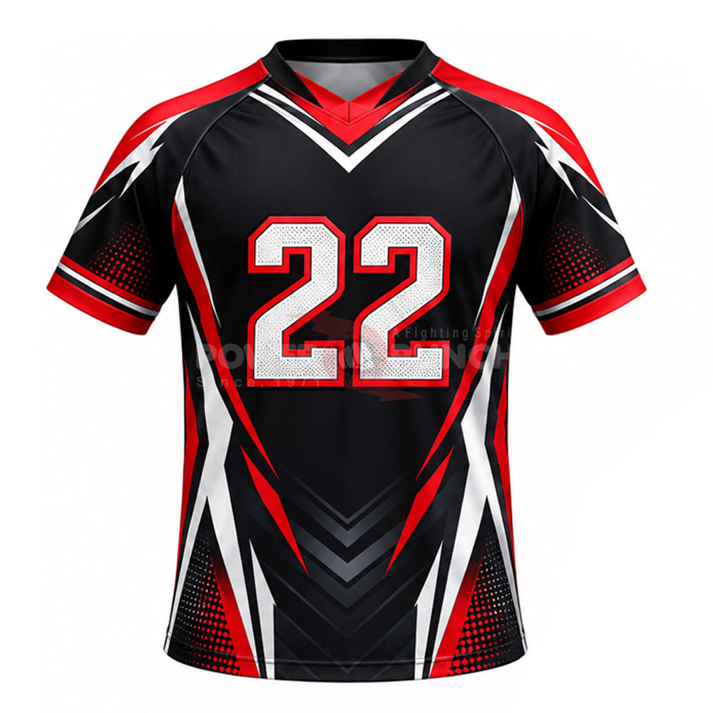 Power Punch Factory Manufacturing Cheap Price Customized Lacrosse Jersey Top Quality Sublimatio - Angle 2