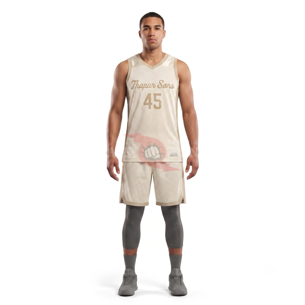 Power Punch Basketball Jerseys Men x27 s Sleeveless V-Neck Printed Sublimated Tank Top Breathab - Angle 2