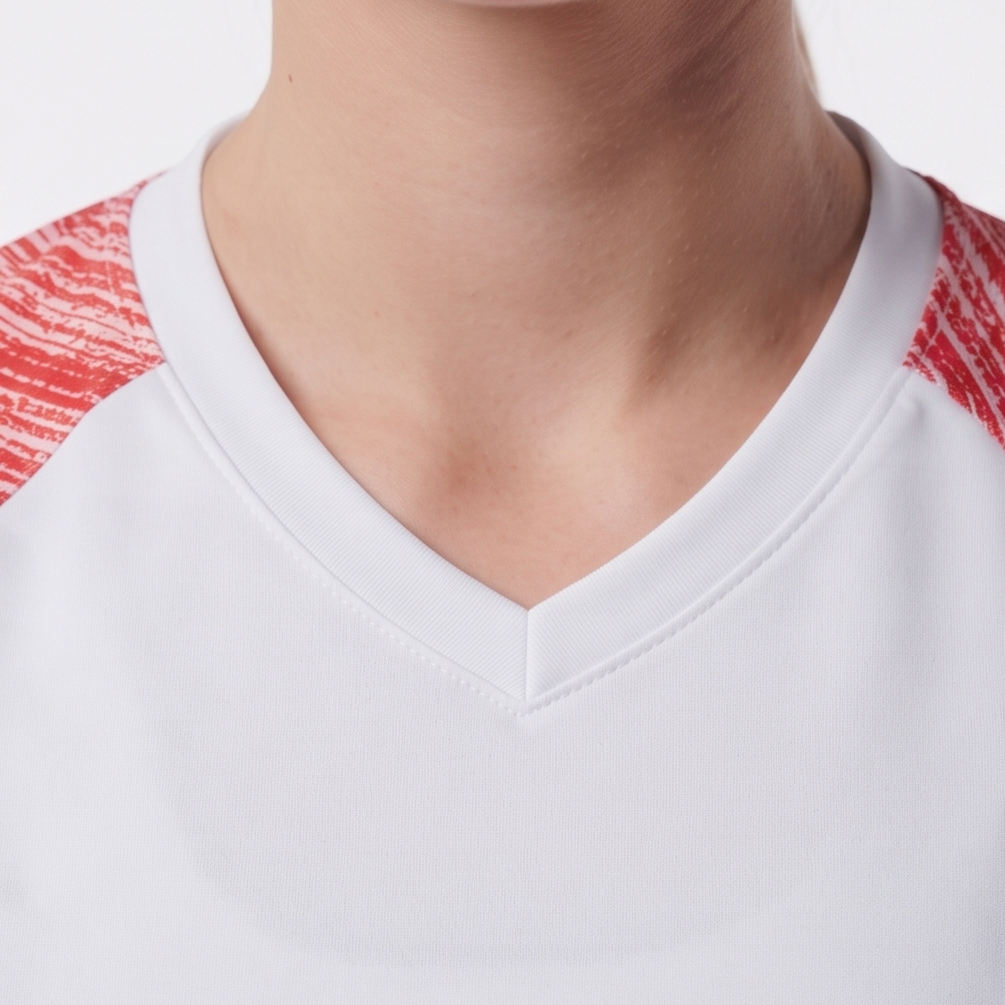 Power Punch Women x27 s Sublimated Volleyball Jersey Short Sleeve Crew Neck Volleyball Tee Shir - Angle 4
