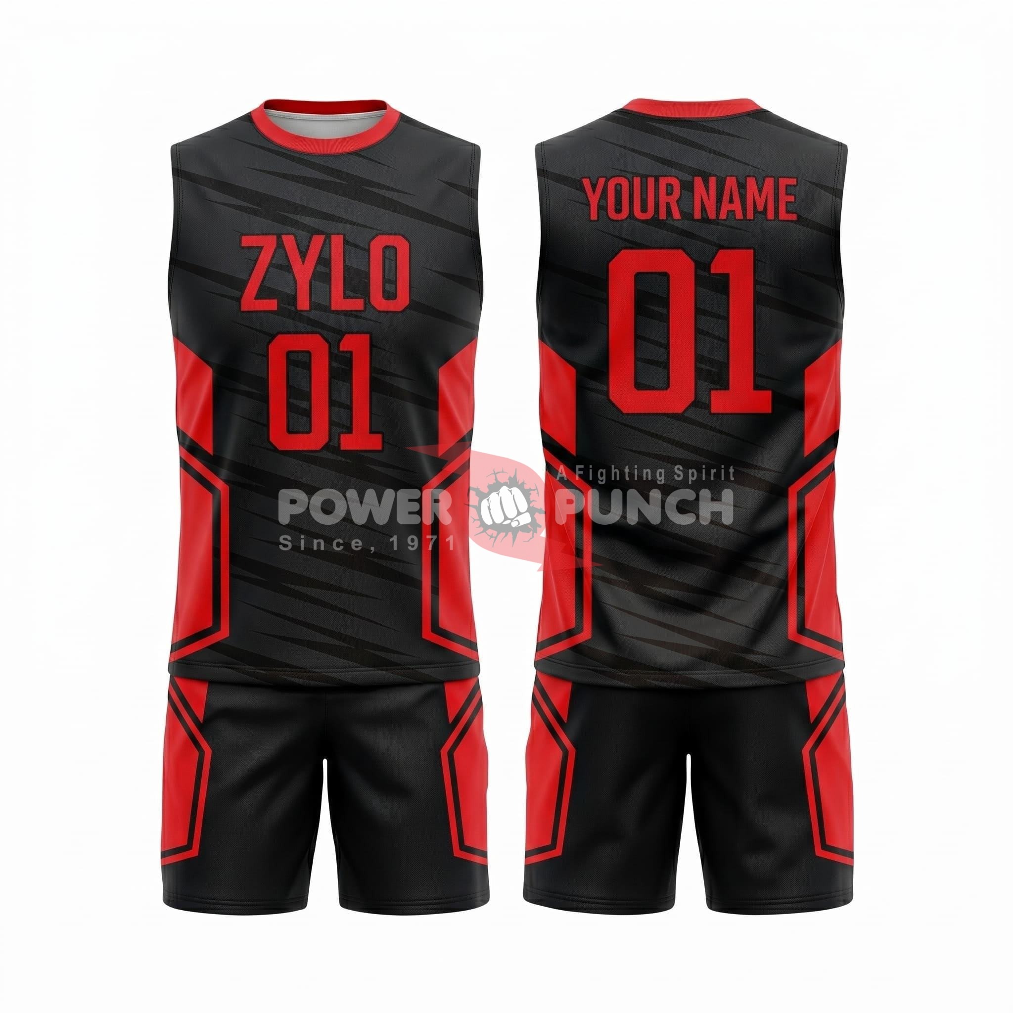Power Punch Factory Direct 7on7 Football Uniform Flag Football Jerseys Custom Logo Mesh Polyest - Angle 4