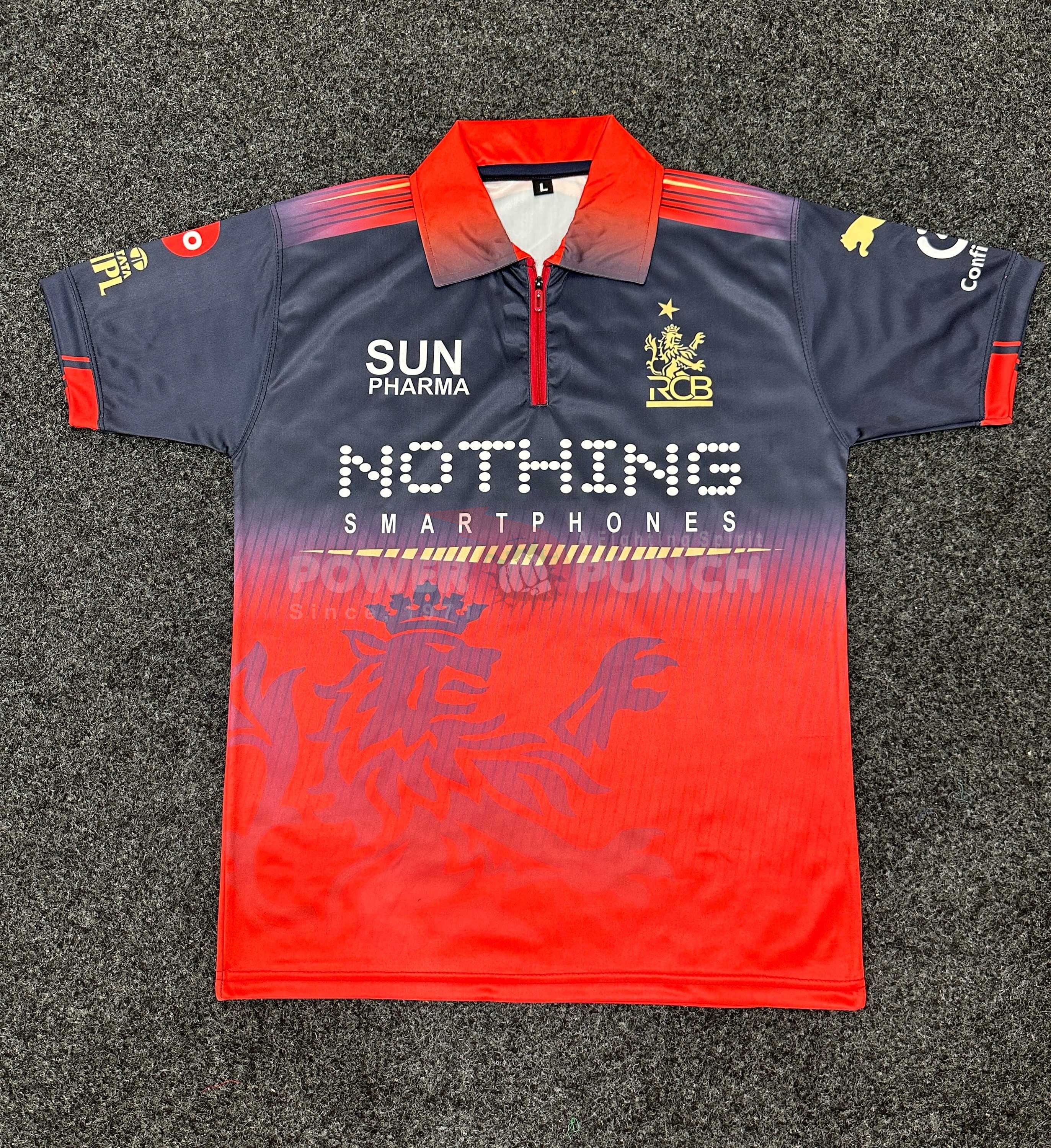 Power Punch RCB IPL Cricket Jersey 2026 Custom Printed Sublimated Polyester Summer Oversized Sp - Angle 4