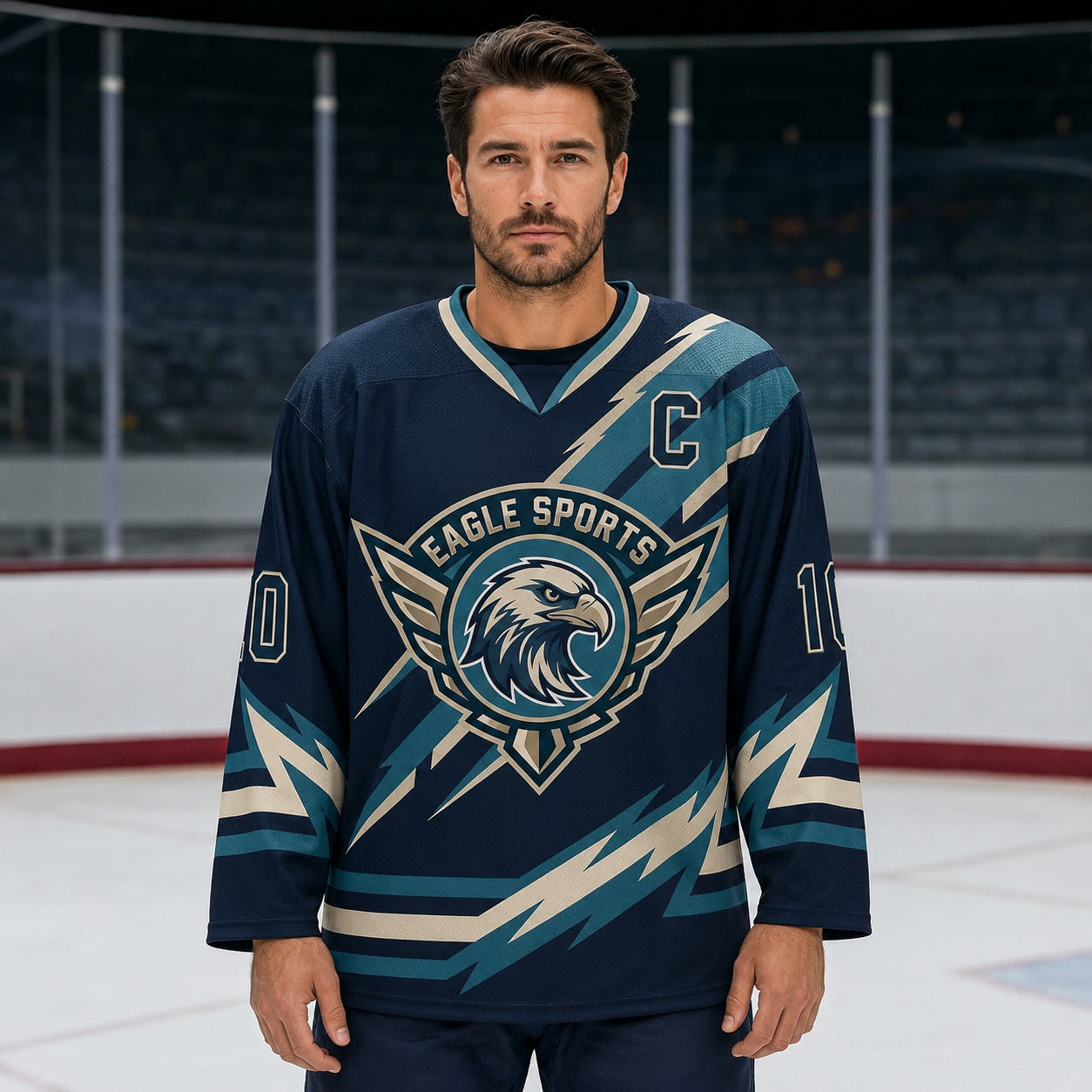 Power Punch Best Selling High Quality Breathable Adult Ice Hockey Jersey with Custom Sublimatio