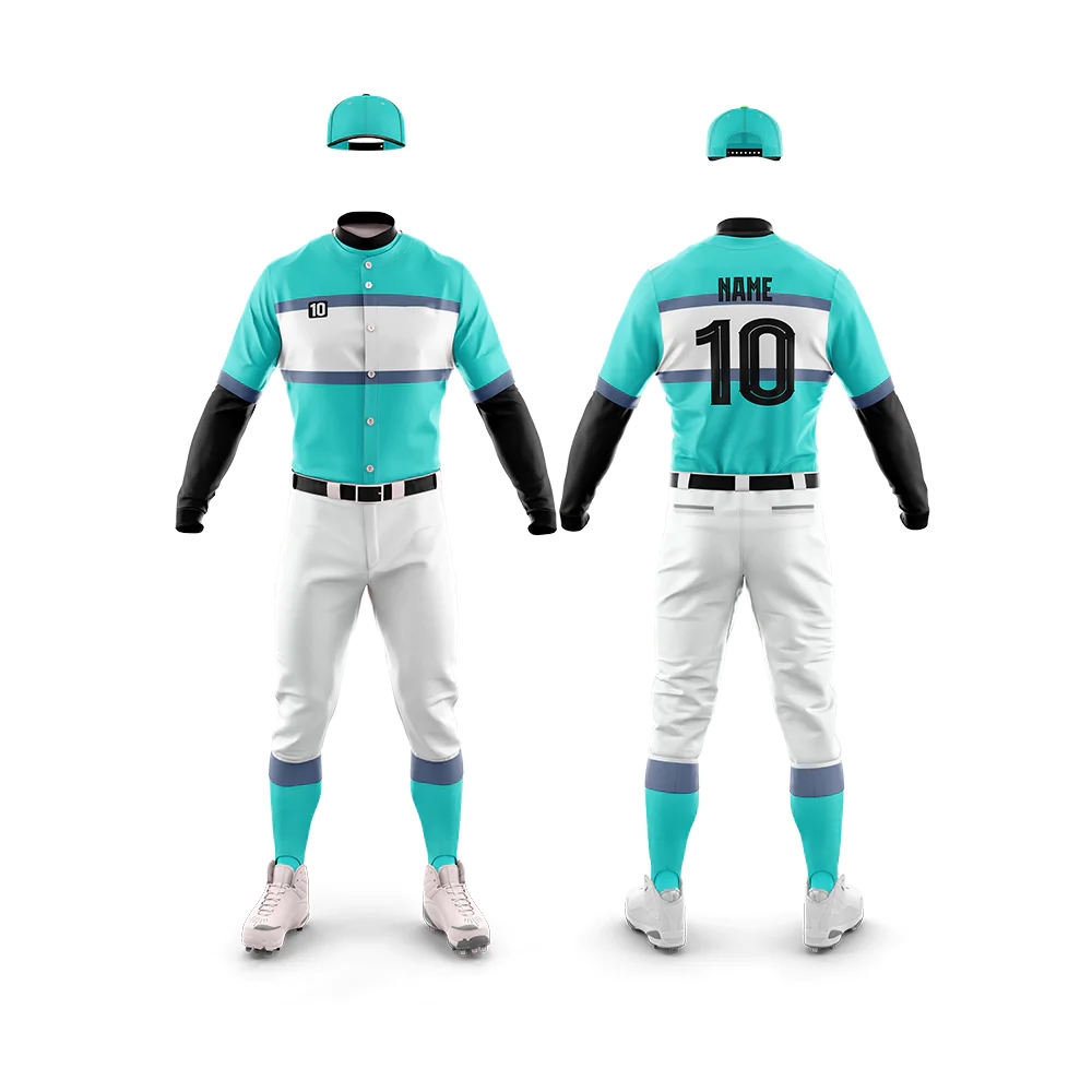 Power Punch Wholesale Custom Heat Transfer Baseball Uniforms with Short Sleeve Breathable Fabri