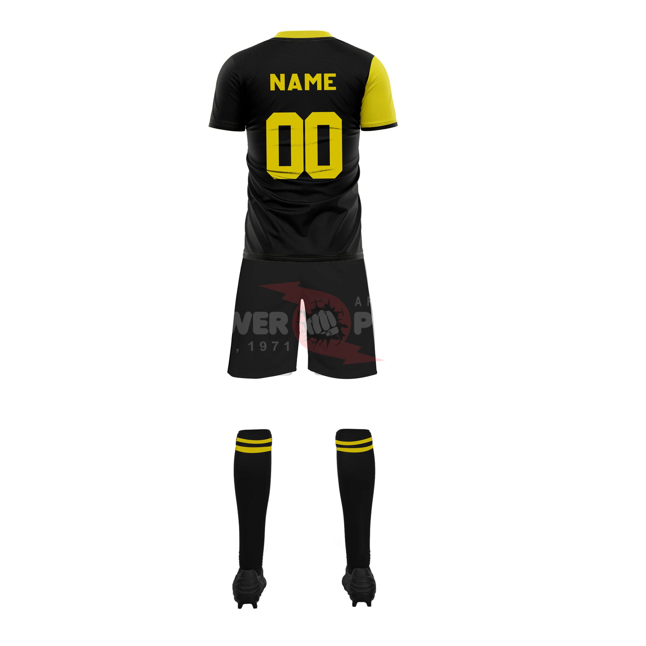 Power Punch Wholesale Soccer Customized Logo Printed soccer T-Shirts And Sublimation Jerssy uni - Angle 2