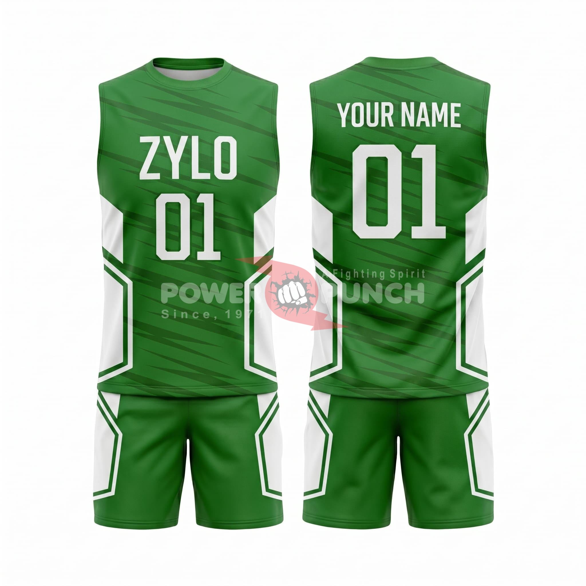 Power Punch Factory Direct 7on7 Football Uniform Flag Football Jerseys Custom Logo Mesh Polyest - Angle 2