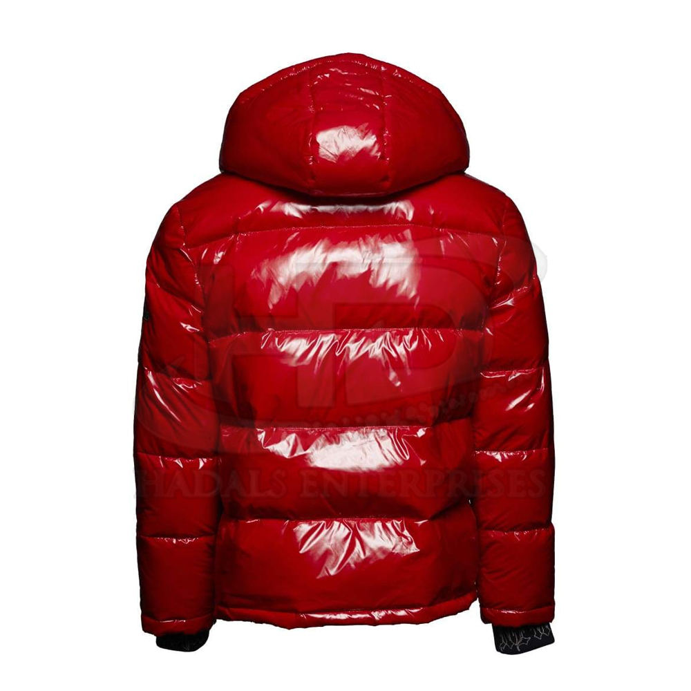 Power Punch Wholesale Outdoor Light Warm Duck Custom Logo Nylon Black Hooded Winter Angle 2
