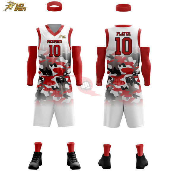 Power Punch Adult Men Basketball Uniform Sets Summer Breathable Quick Dry Sleeveless Customizab