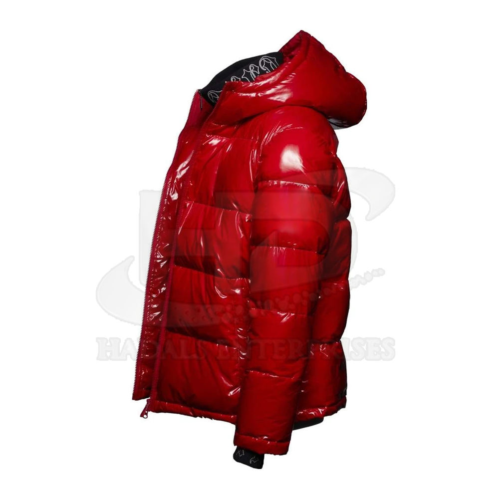 Power Punch Wholesale Outdoor Light Warm Duck Custom Logo Nylon Black Hooded Winter Angle 3