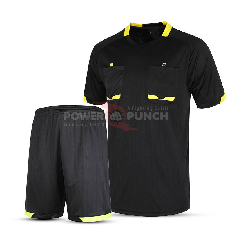 Power Punch Selzer IND Men x27 s Short Sleeve Soccer Referee Kit OEM Uniforms with Football Ref - Angle 2